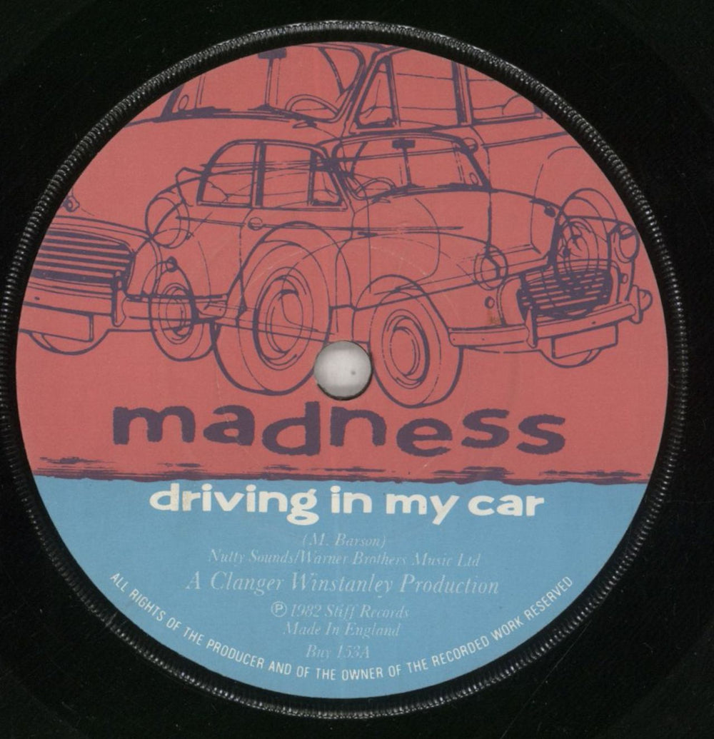 Madness Driving In My Car UK 7" vinyl single (7 inch record / 45) MDN07DR46336