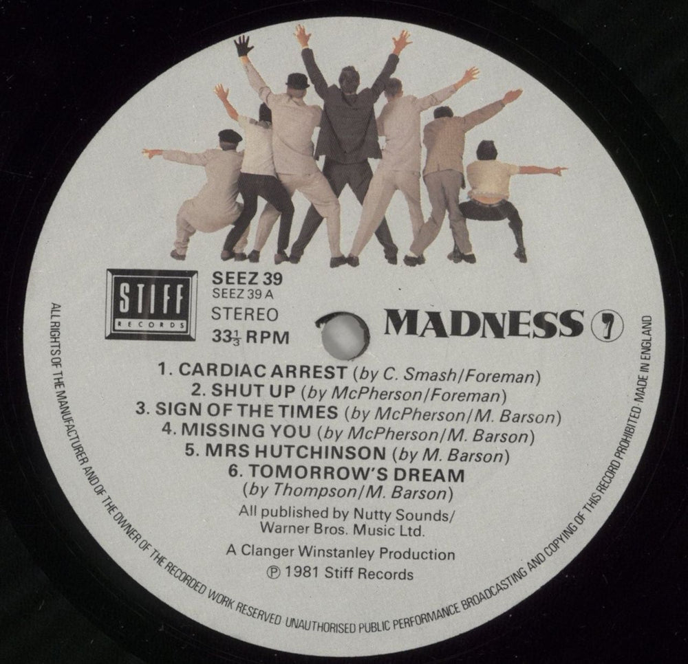 Madness Madness 7 - Archive UK vinyl LP album (LP record) MDNLPMA871622