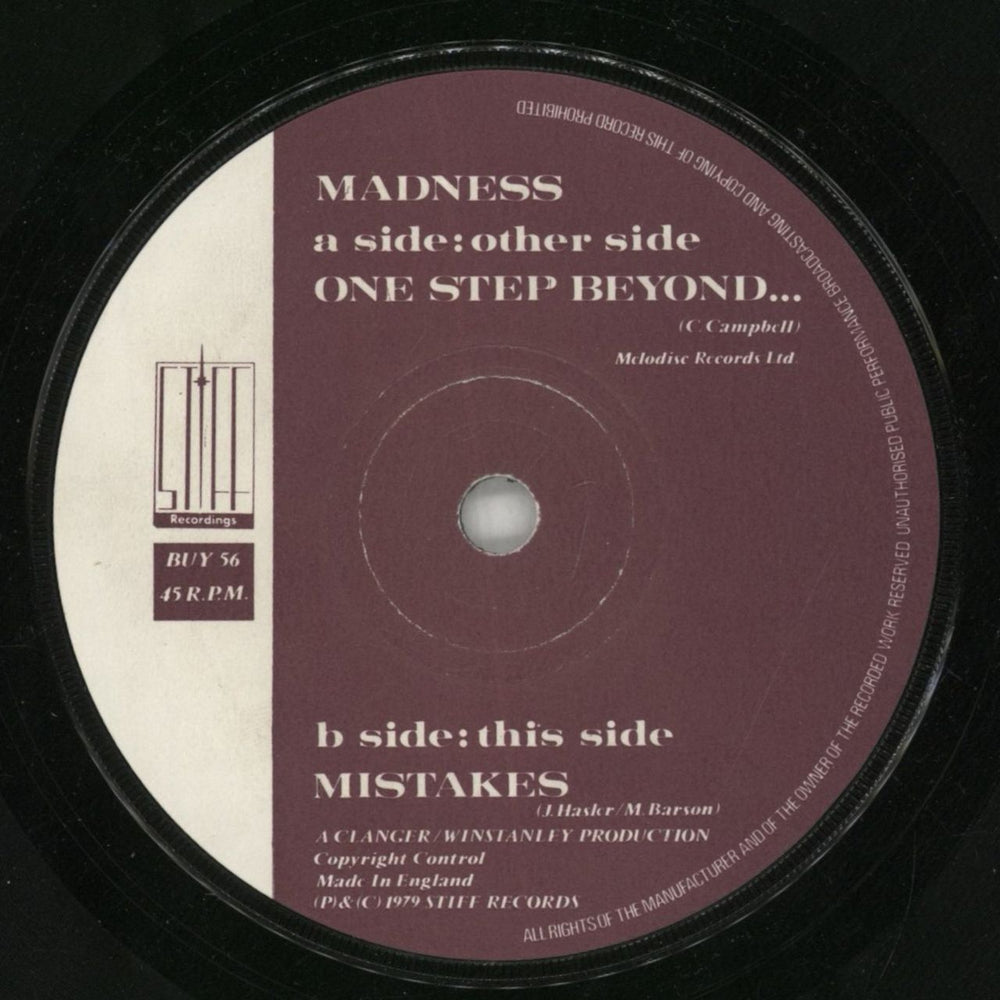 Madness One Step Beyond... - P/S - EX UK 7" vinyl single (7 inch record / 45) MDN07ON33892