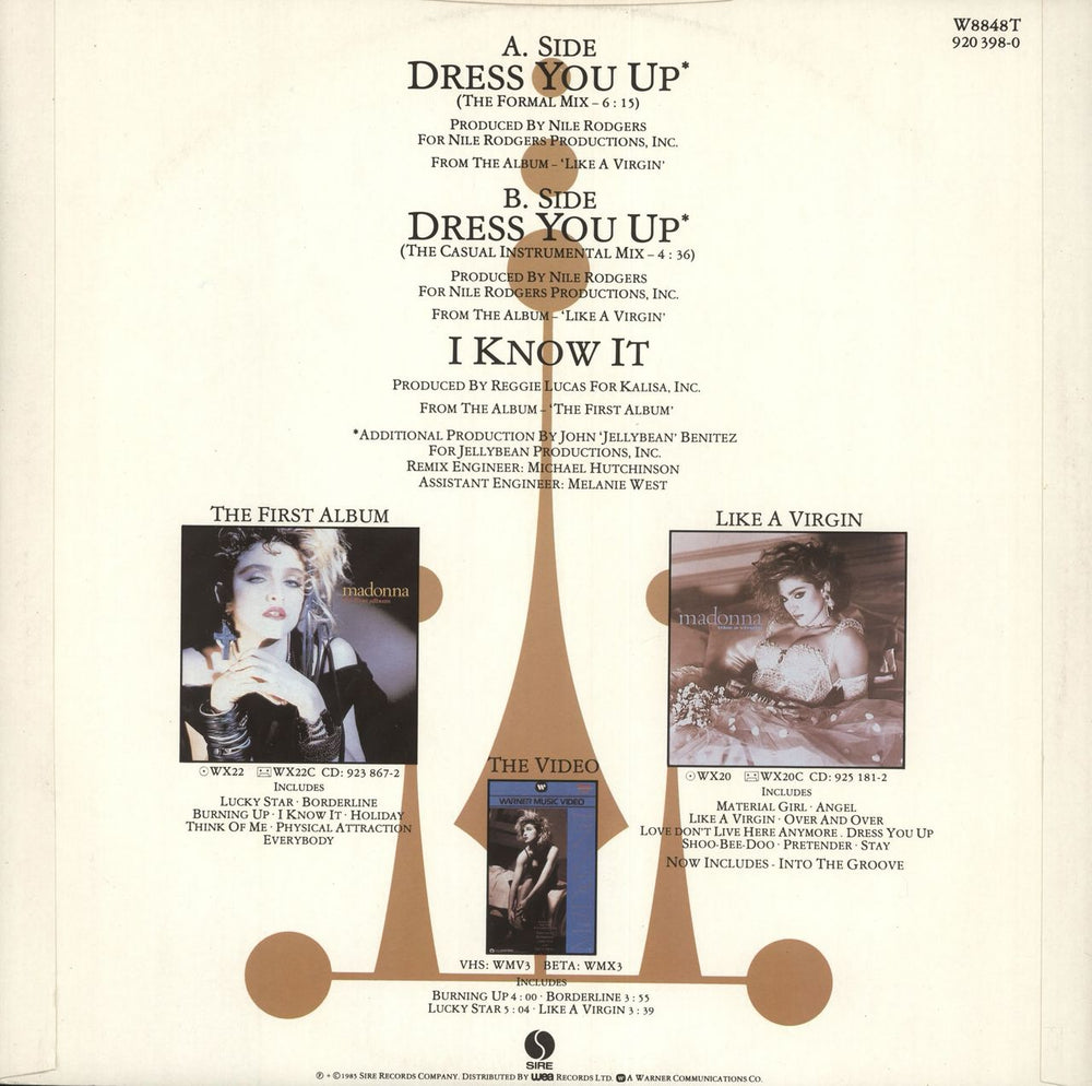 Madonna Dress You Up UK 12" vinyl single (12 inch record / Maxi-single)