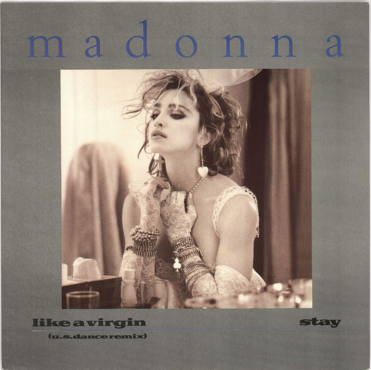 Madonna Like A Virgin White catalogue number UK 12" vinyl —
