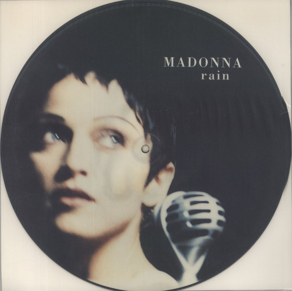 Madonna Rain + Insert UK 12" vinyl picture disc (12 inch picture record) WO190TP