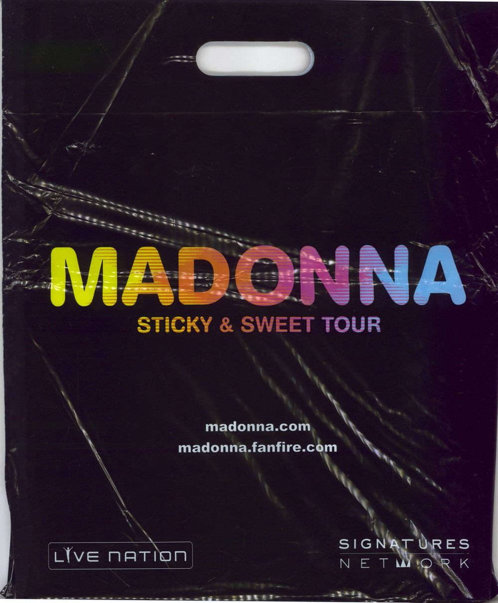 Madonna Sticky & Sweet Tour - 1st leg + Carrier bag & Souvenir Ticket stub UK tour programme