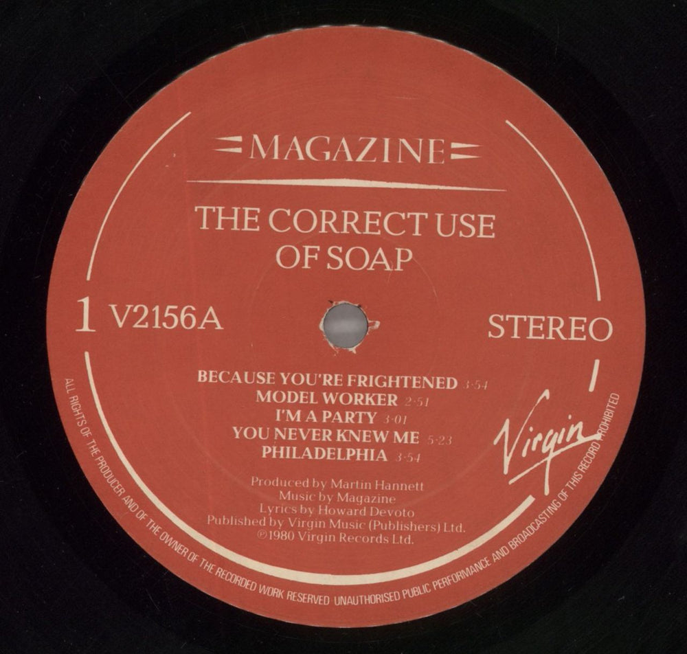 Magazine The Correct Use Of Soap - EX UK vinyl LP album (LP record) MGZLPTH801291
