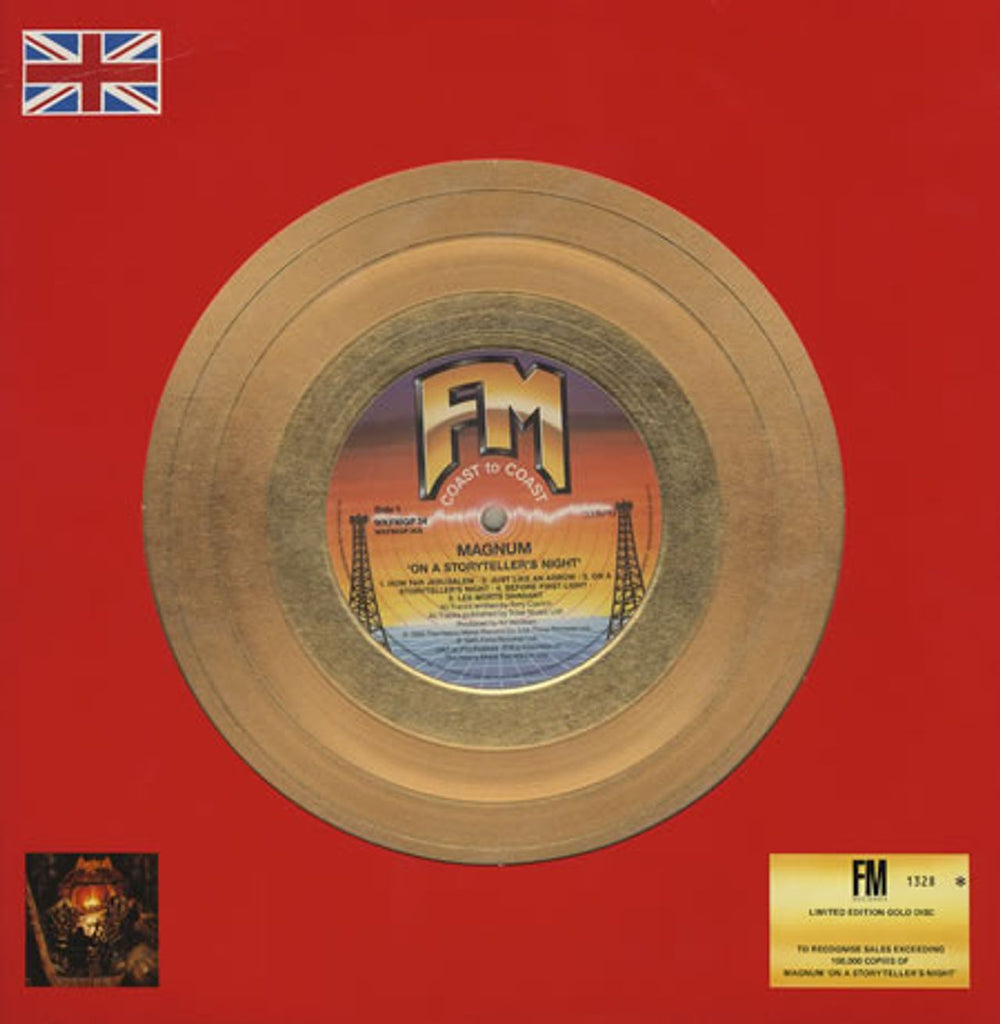 Magnum On A Storyteller's Night - Gold Vinyl UK vinyl LP album (LP record) WKFMGP34