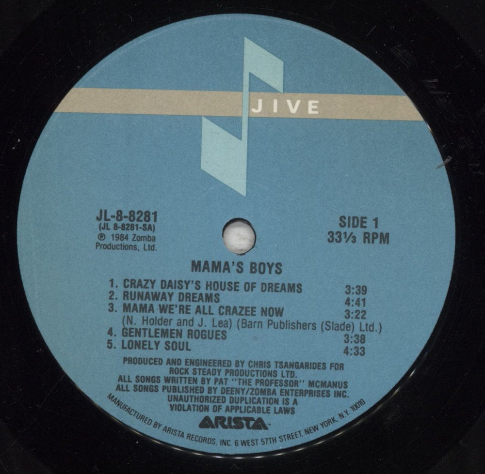 Mama's Boys Mama's Boys US vinyl LP album (LP record) MAMLPMA856372