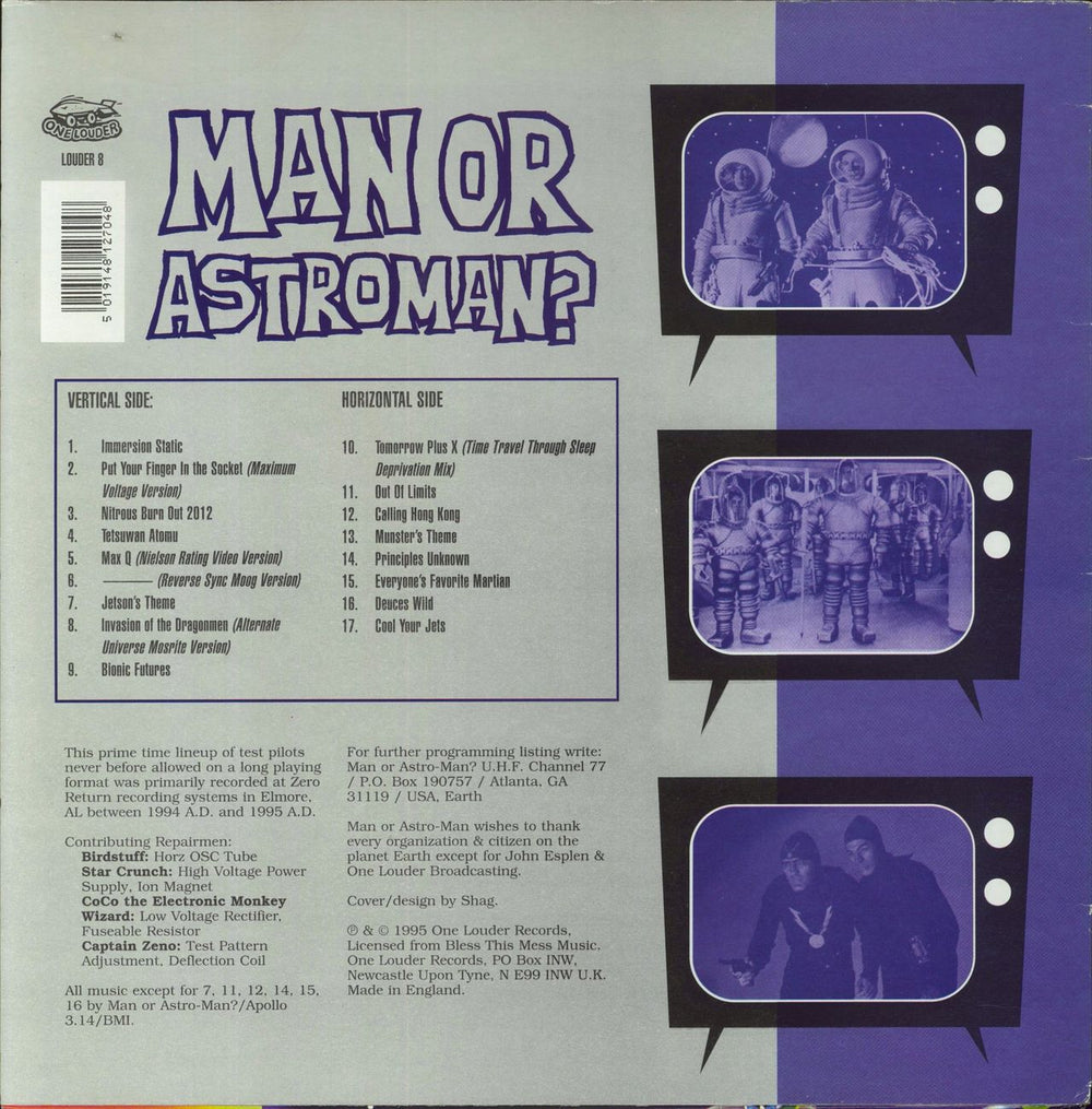 Man Or Astroman Intravenous Television Continuum - Purple Vinyl UK vinyl LP album (LP record) 5019148127048