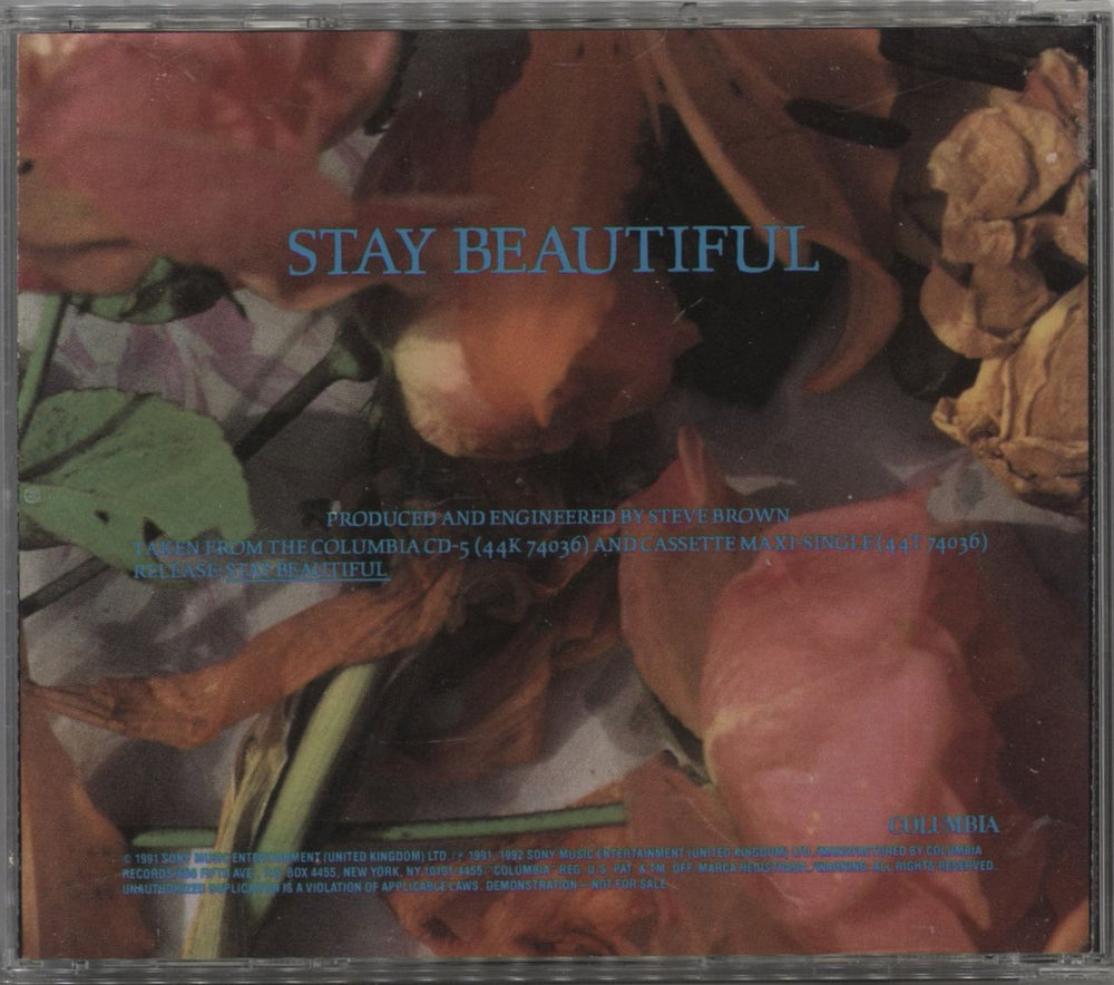 Manic Street Preachers Stay Beautiful US Promo CD single (CD5 / 5")