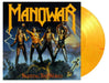 Manowar Fighting The World - Yellow Flamed Coloured Vinyl 180 Gram UK vinyl LP album (LP record) MOVLP3207