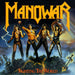 Manowar Fighting The World - Yellow Flamed Coloured Vinyl 180 Gram UK vinyl LP album (LP record) MOWLPFI802997