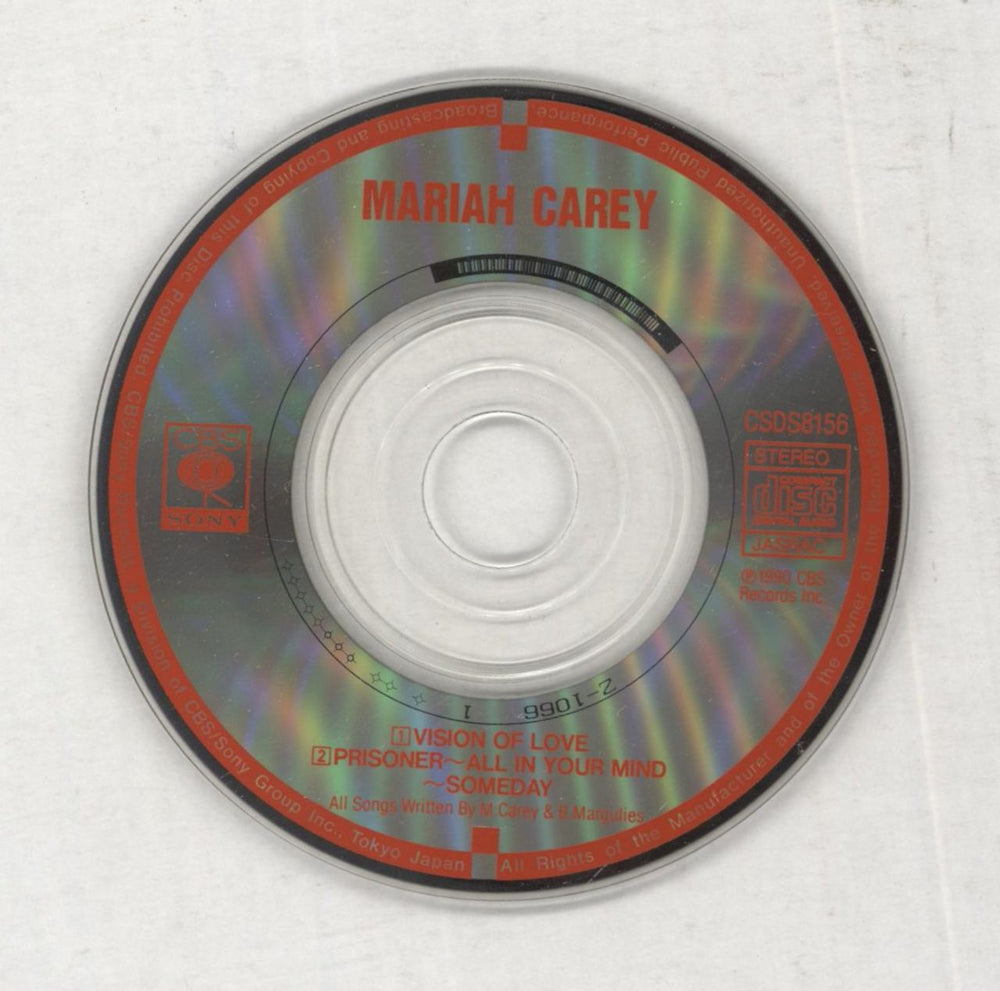 Mariah Carey Vision Of Love Japanese 3" CD single (CD3) CRYC3VI99134