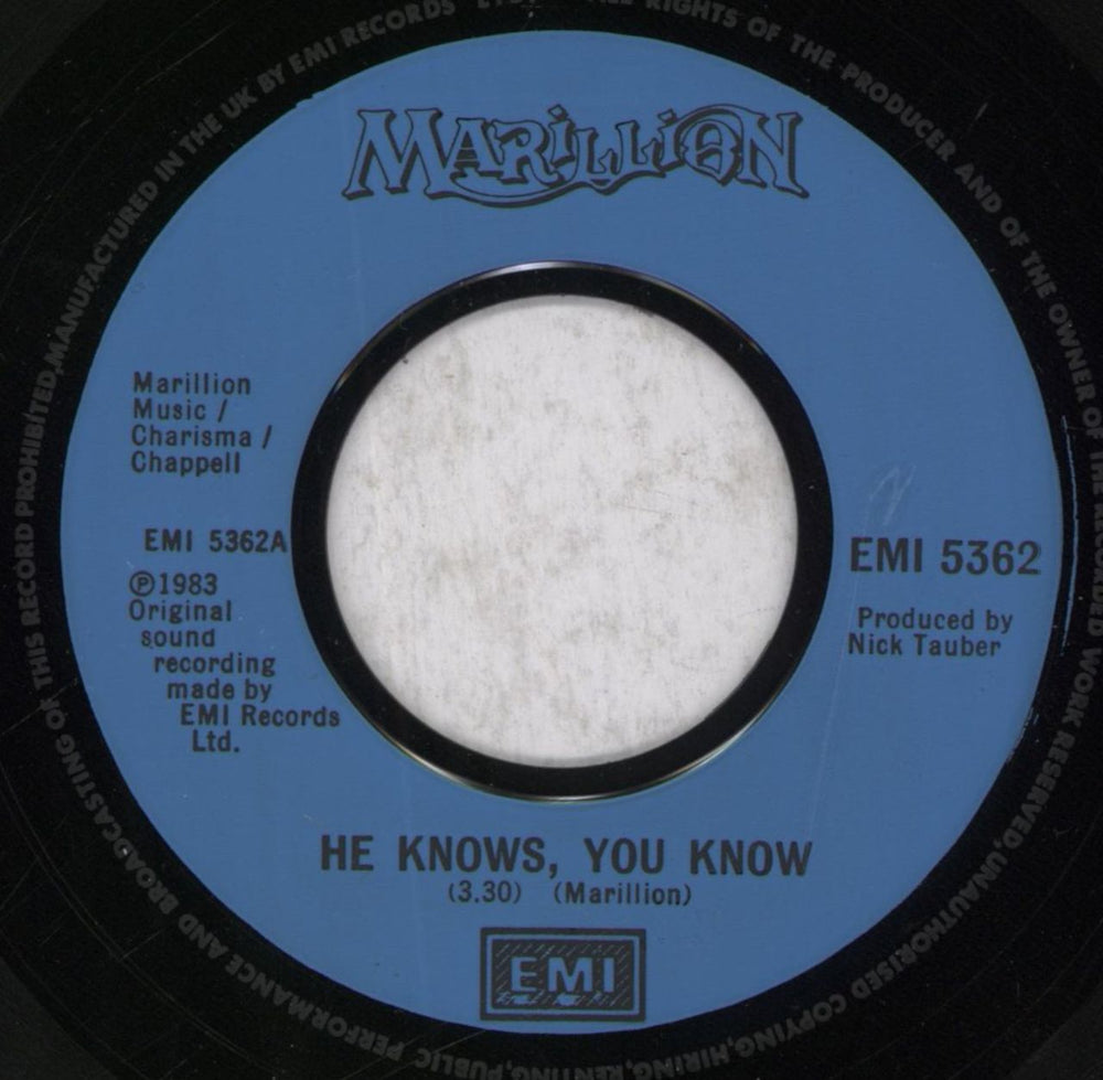 Marillion He Knows You Know - Wide Centre + Picture Sleeve UK 7" vinyl single (7 inch record / 45) MAR07HE842179