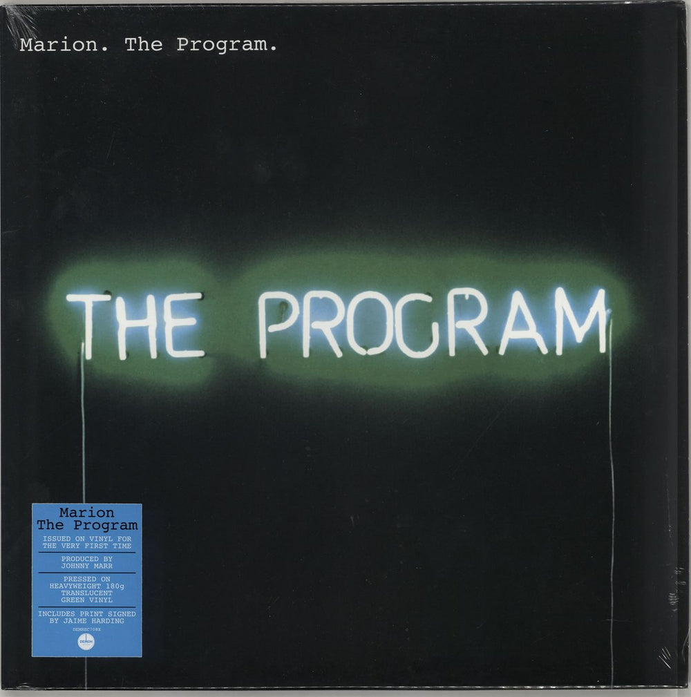 Marion The Program - 180gm Green Vinyl + Signed Print UK vinyl LP album (LP record) DEMREC708X