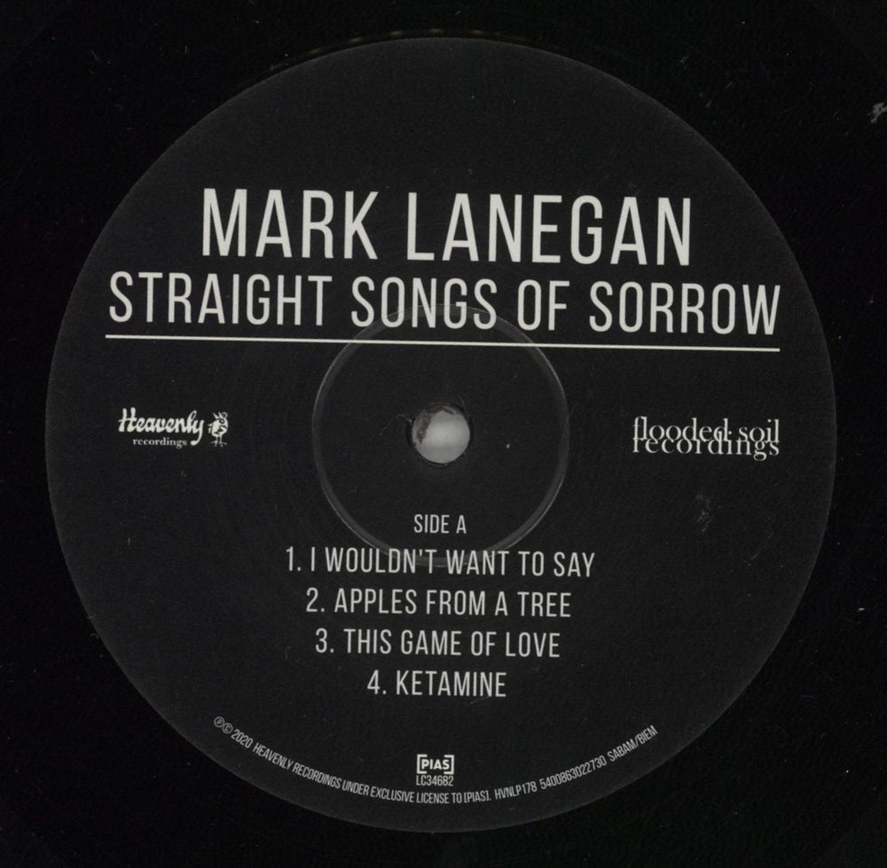 Mark Lanegan Straight Songs Of Sorrow - 180gm UK 2-LP vinyl record set (Double LP Album) KGN2LST865048