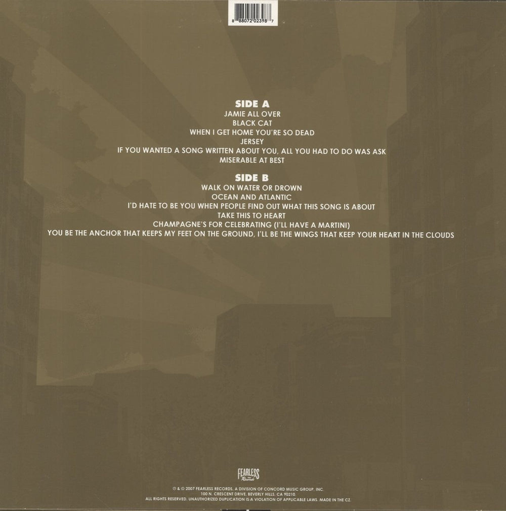 Mayday Parade A Lesson In Romantics - Clear With Red Blob & Black Splatter Vinyl US vinyl LP album (LP record)