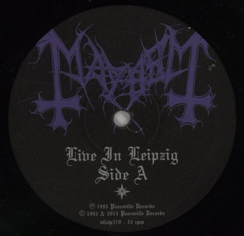 Mayhem Live In Leipzig UK vinyl LP album (LP record) NVYLPLI810826