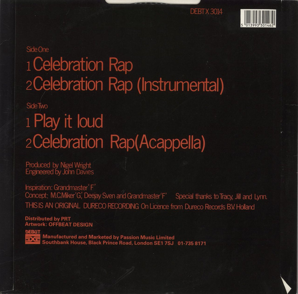 MC Miker G & Deejay Sven Celebration Rap. UK 12" vinyl single (12 inch record / Maxi-single) 5013993301462