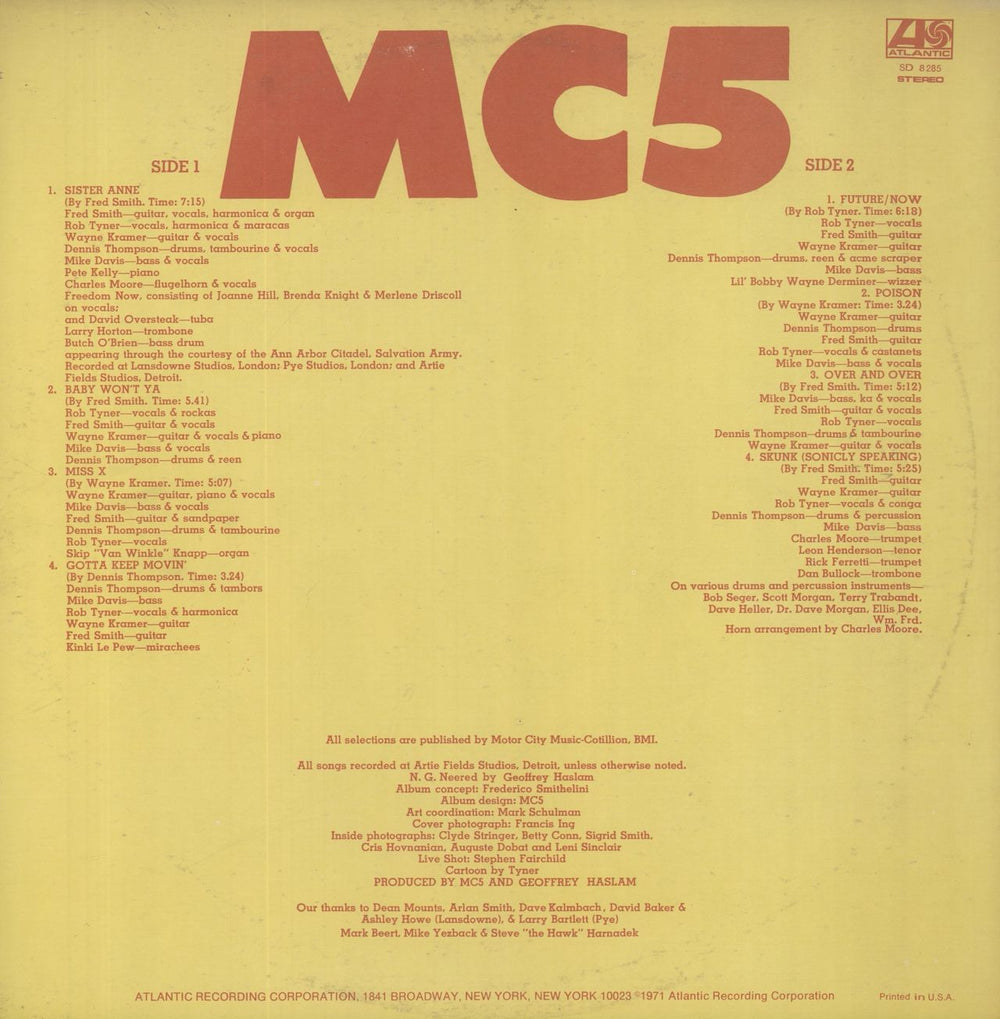 MC5 High Time - EX US Vinyl LP