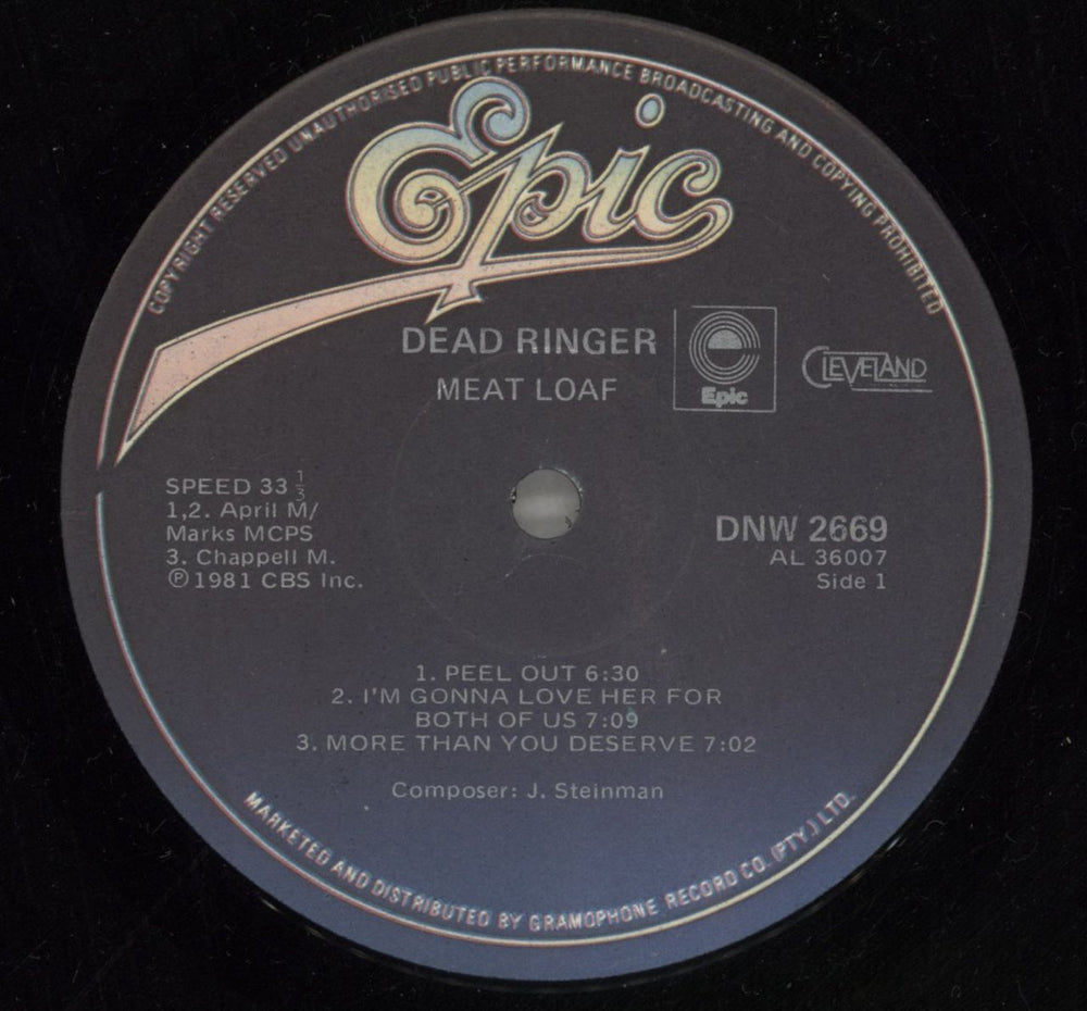 Meat Loaf Dead Ringer South African vinyl LP album (LP record) MEALPDE879812