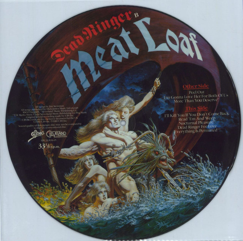 Meat Loaf Dead Ringer UK picture disc LP (vinyl picture disc album)