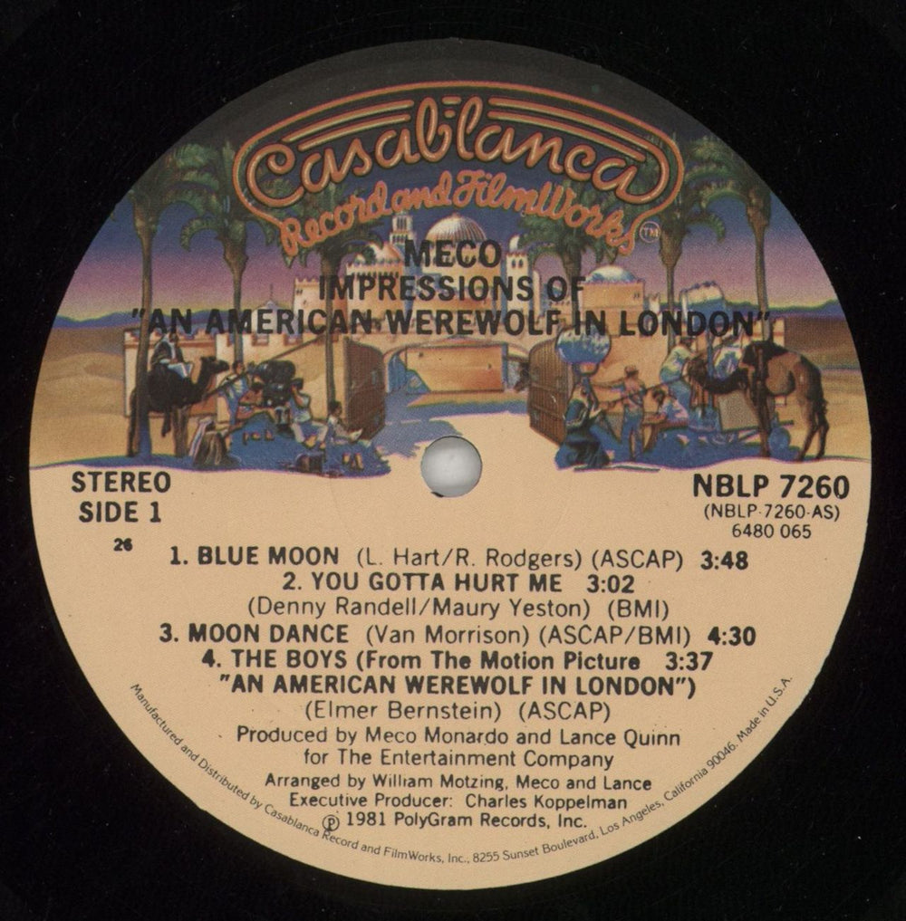 Meco Impressions Of An American Werewolf In London US vinyl LP album (LP record) M/OLPIM866440