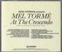 Mel Tormé At The Crescendo Japanese CD album (CDLP)