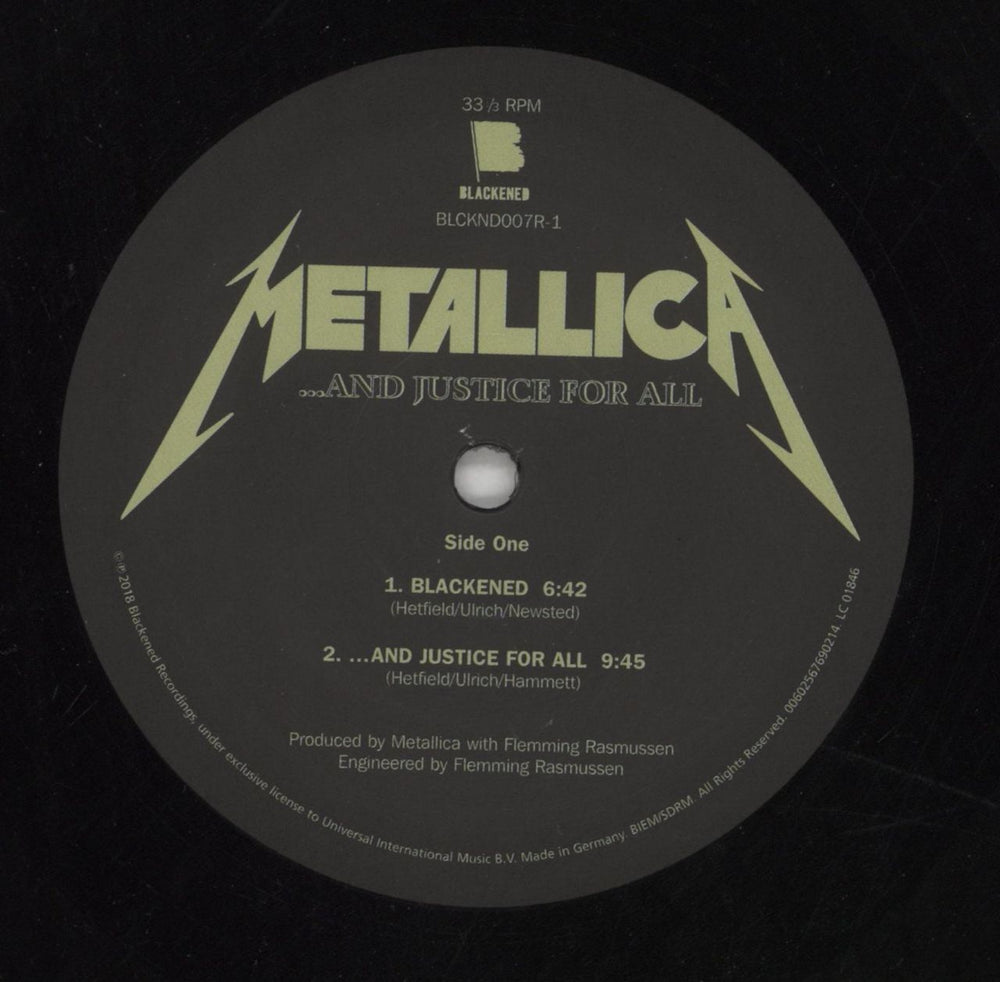 Metallica ...And Justice For All UK 2-LP vinyl record set (Double LP Album) MET2LAN781581