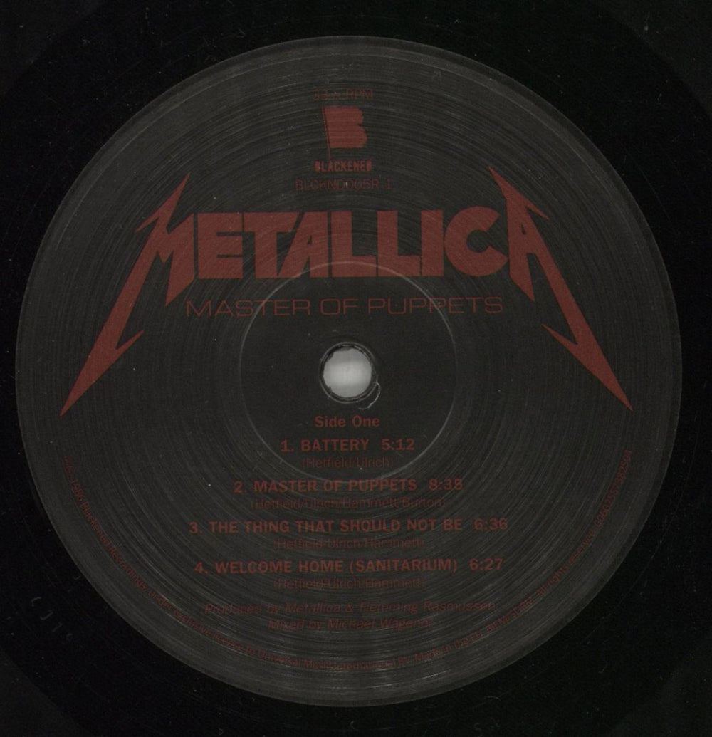 Metallica Master Of Puppets - 180gm - EX UK vinyl LP album (LP record) METLPMA873059