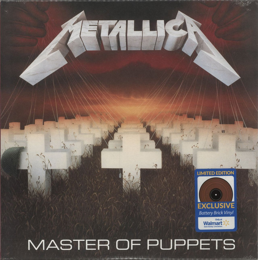 Metallica Master Of Puppets - Battery Brick Coloured Vinyl - Sealed US vinyl LP album (LP record) BLCKND005R-1W