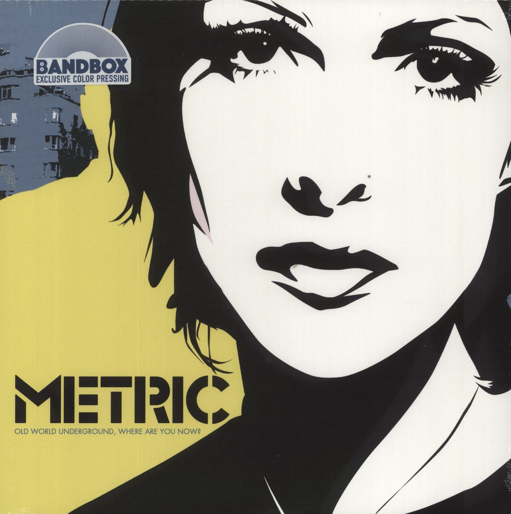 Metric Old World Underground, Where Are You Now? - Bandbox Edition Black and Yellow Twist - Sealed US vinyl LP album (LP record) EVE006