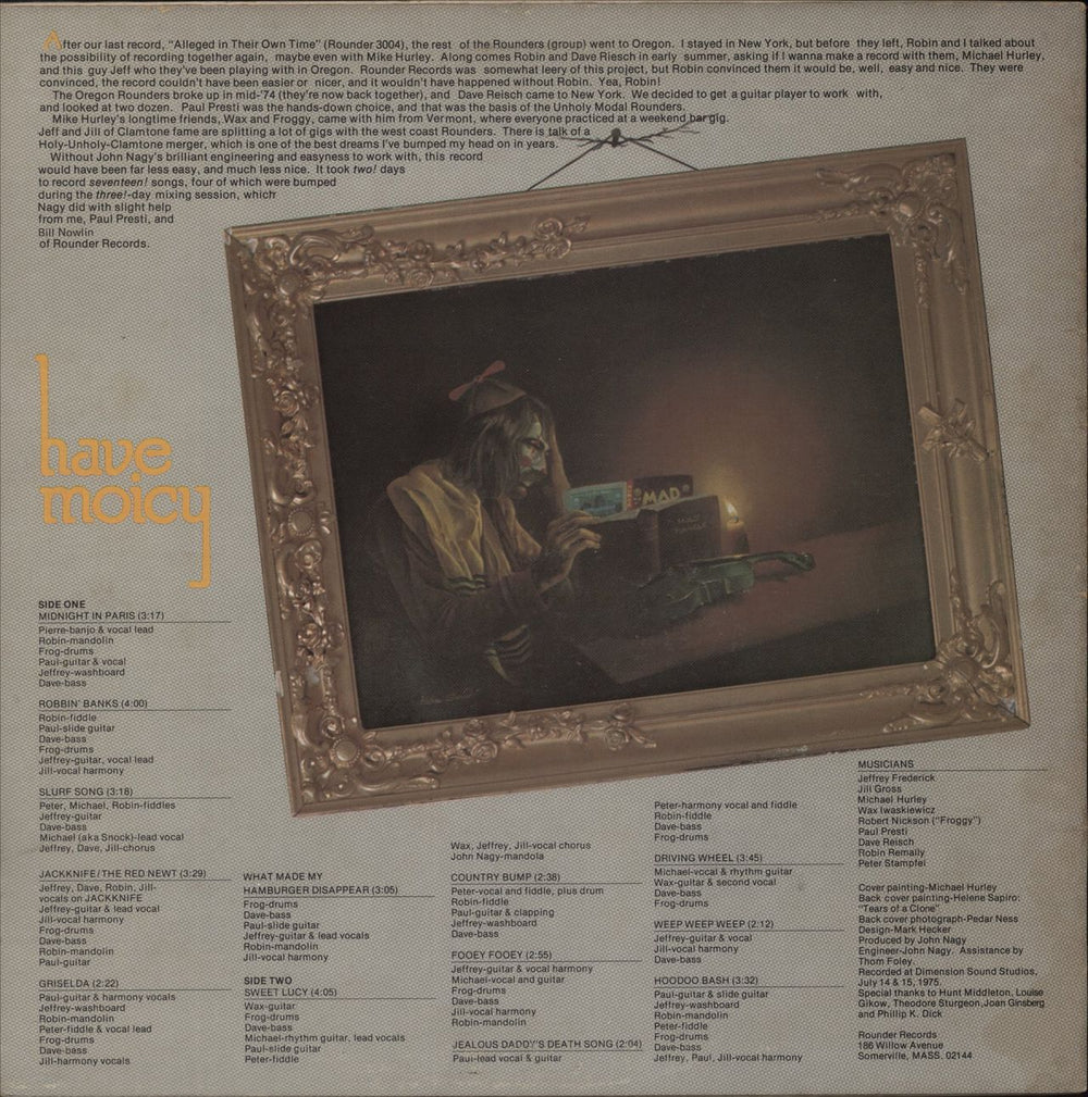 Michael Hurley Have Moicy! US vinyl LP album (LP record)