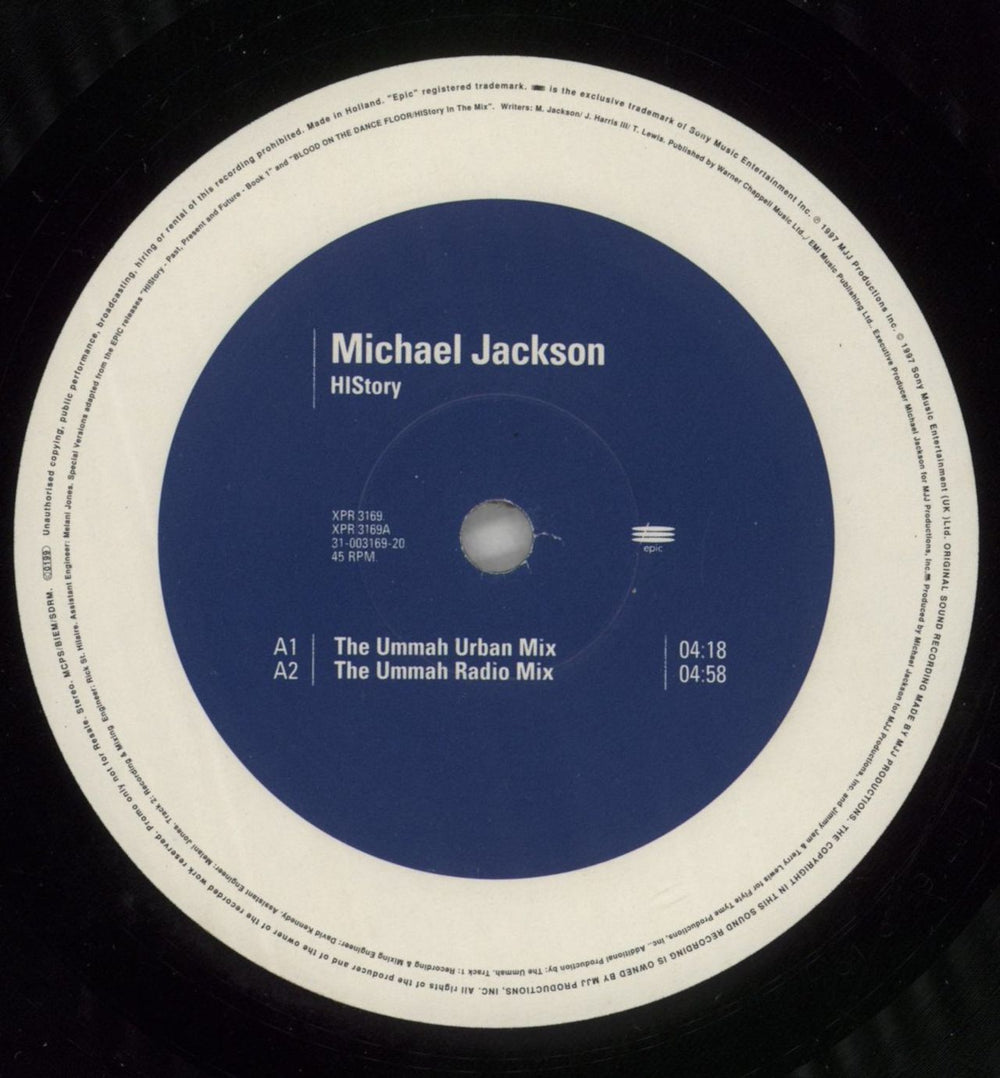 Michael Jackson History - Green Sleeve UK Promo 12