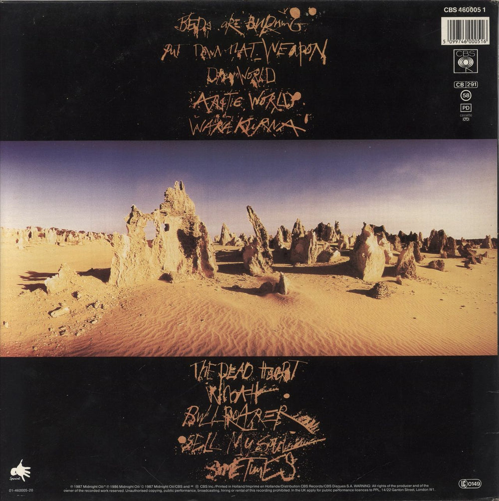 Midnight Oil Diesel & Dust - Original - VG UK vinyl LP album (LP record) 5099746000516