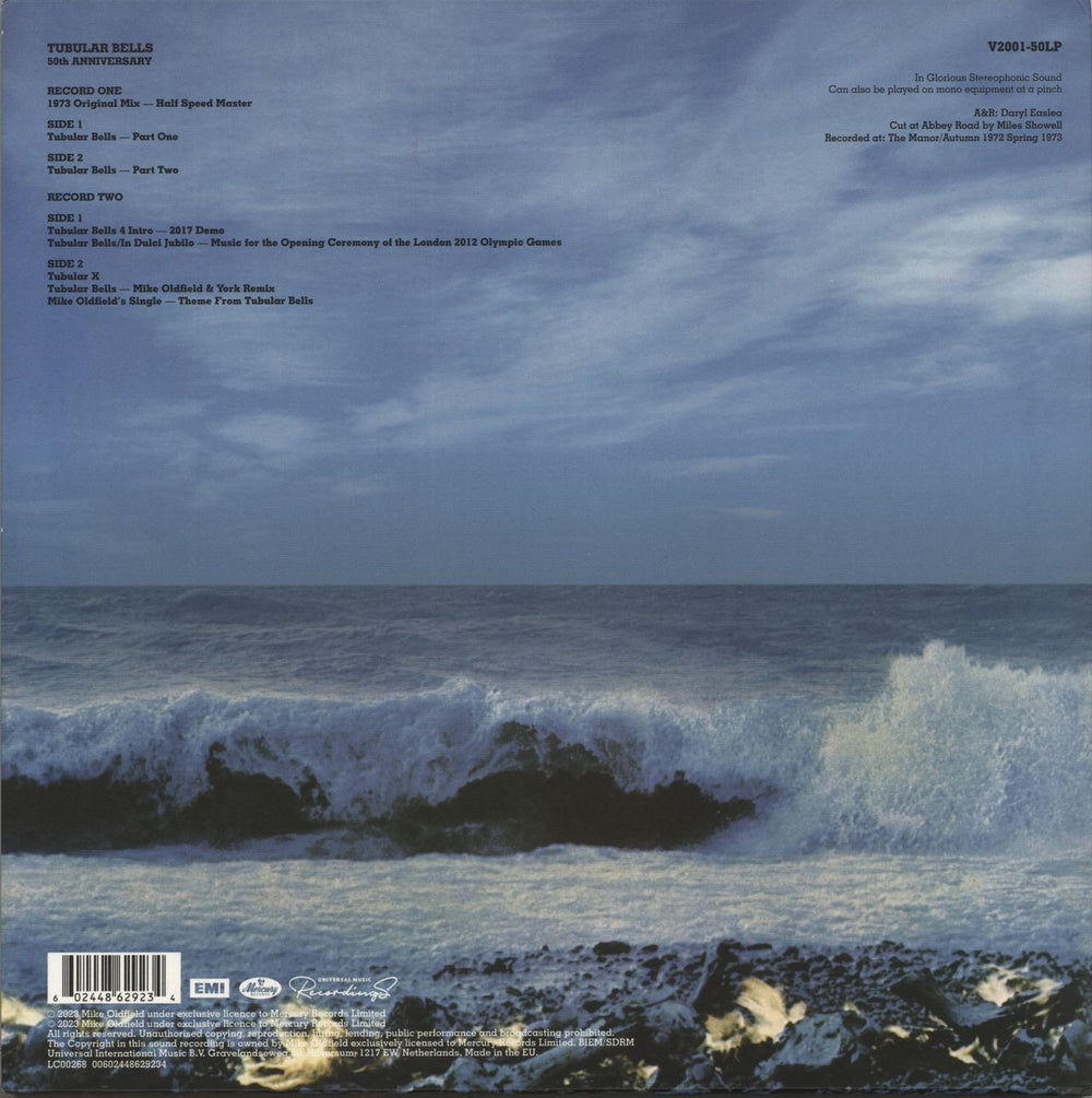 Mike Oldfield Tubular Bells - 50th Anniversary Edition Half Speed Mastered UK 2-LP vinyl record set (Double LP Album) 602448629234