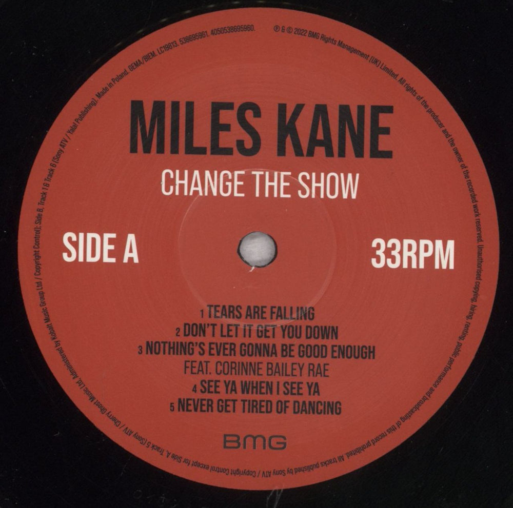 Miles Kane Change The Show + Autographed Lyric Insert UK vinyl LP album (LP record) M97LPCH838756