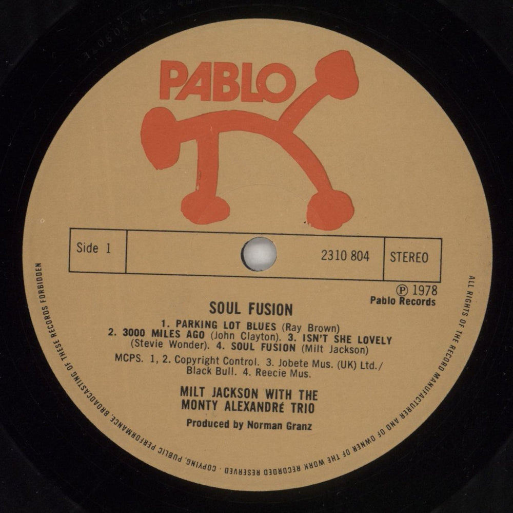 Milt Jackson Soul Fusion - EX UK vinyl LP album (LP record) MJ1LPSO864568