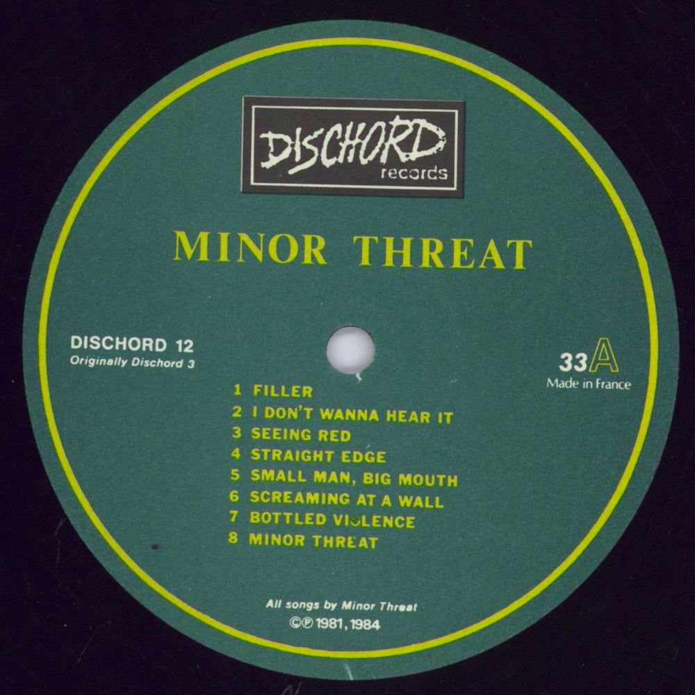 Minor Threat Minor Threat - Blue Cover - $5.00 French vinyl LP album (LP record) M1ALPMI829340