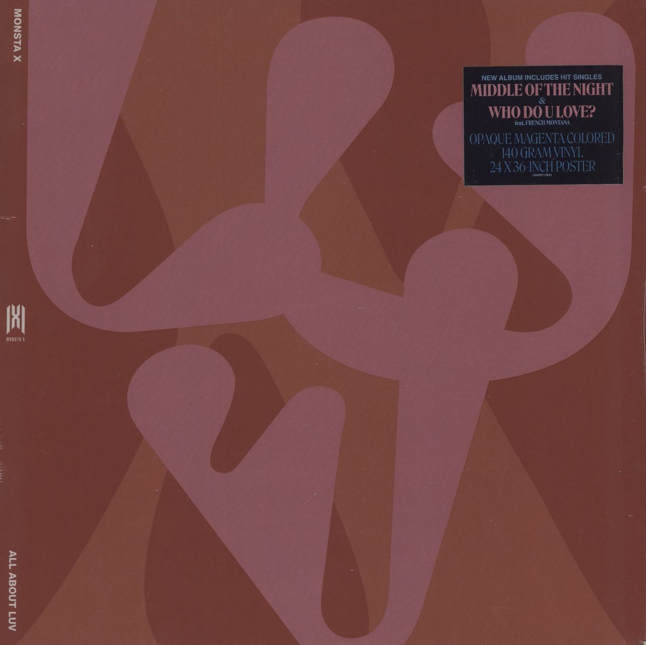 Monsta X All About Luv - Magenta Vinyl - Sealed UK Vinyl LP