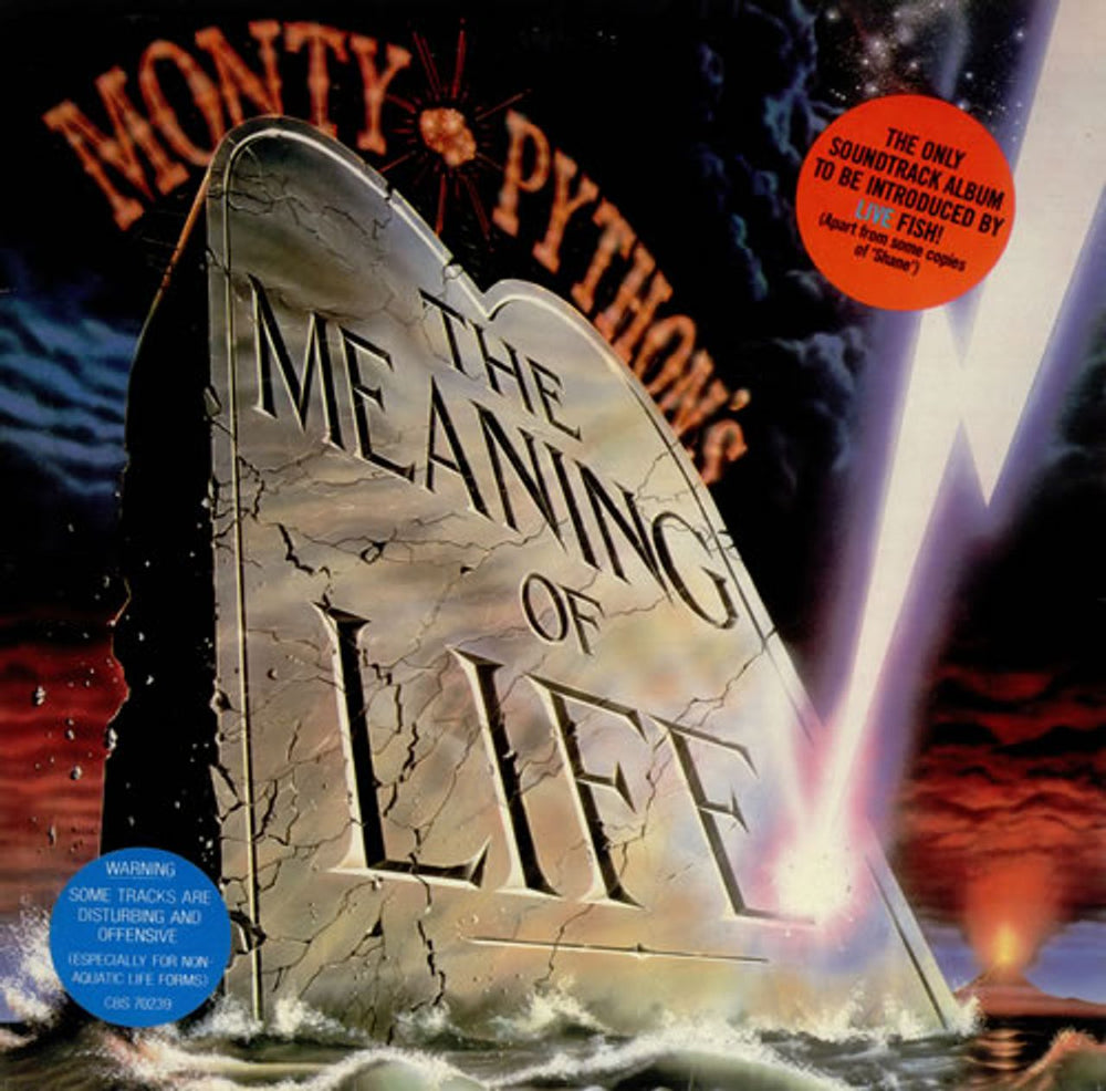 Monty Python The Meaning Of Life - Stickered Sleeve UK vinyl LP album (LP record) 70239