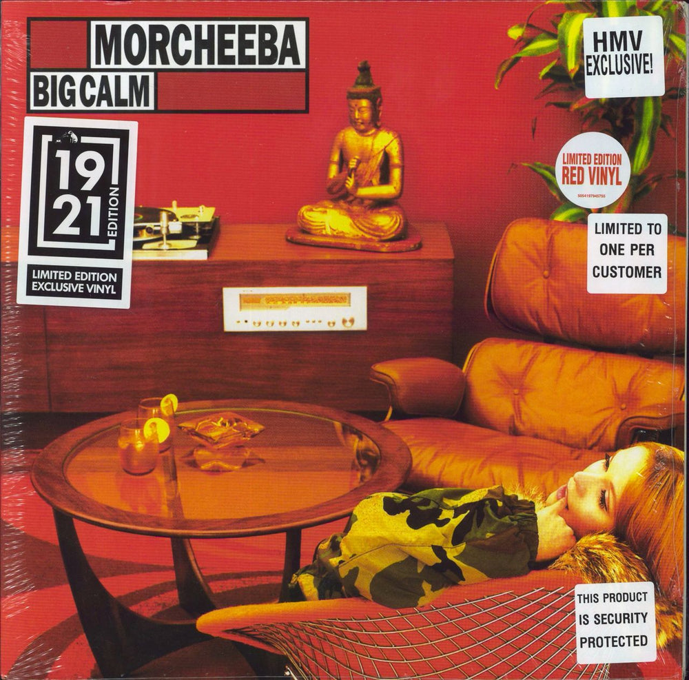 Morcheeba Big Calm - Red Vinyl - Shrink UK vinyl LP album (LP record) 5054197945755