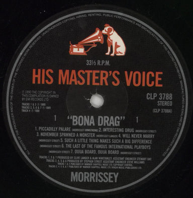 Morrissey Bona Drag - VG UK Vinyl LP — RareVinyl.com