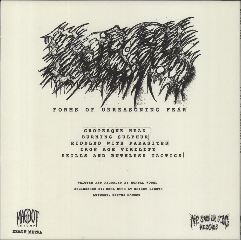 Mortal Wound Forms Of Unreasoning Fear UK 12" vinyl single (12 inch record / Maxi-single)