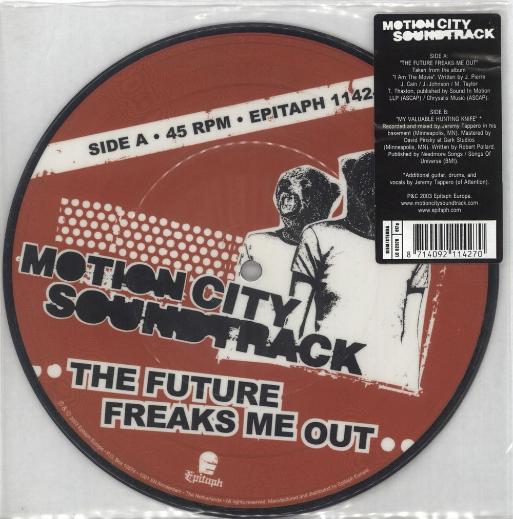 Motion City Soundtrack The Future Freaks Me Out Dutch 7" vinyl picture disc (7 inch picture disc single) 1142-1