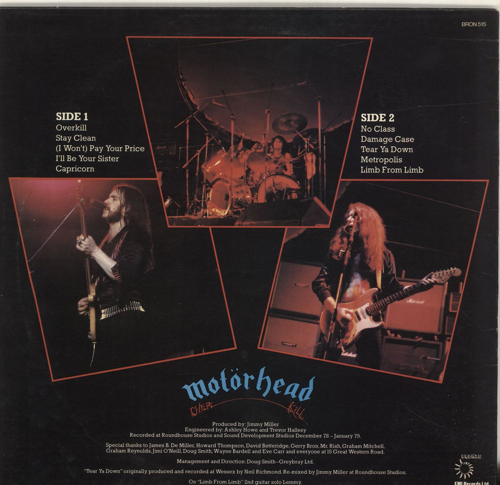 Motorhead Overkill - 1st UK vinyl LP album (LP record)