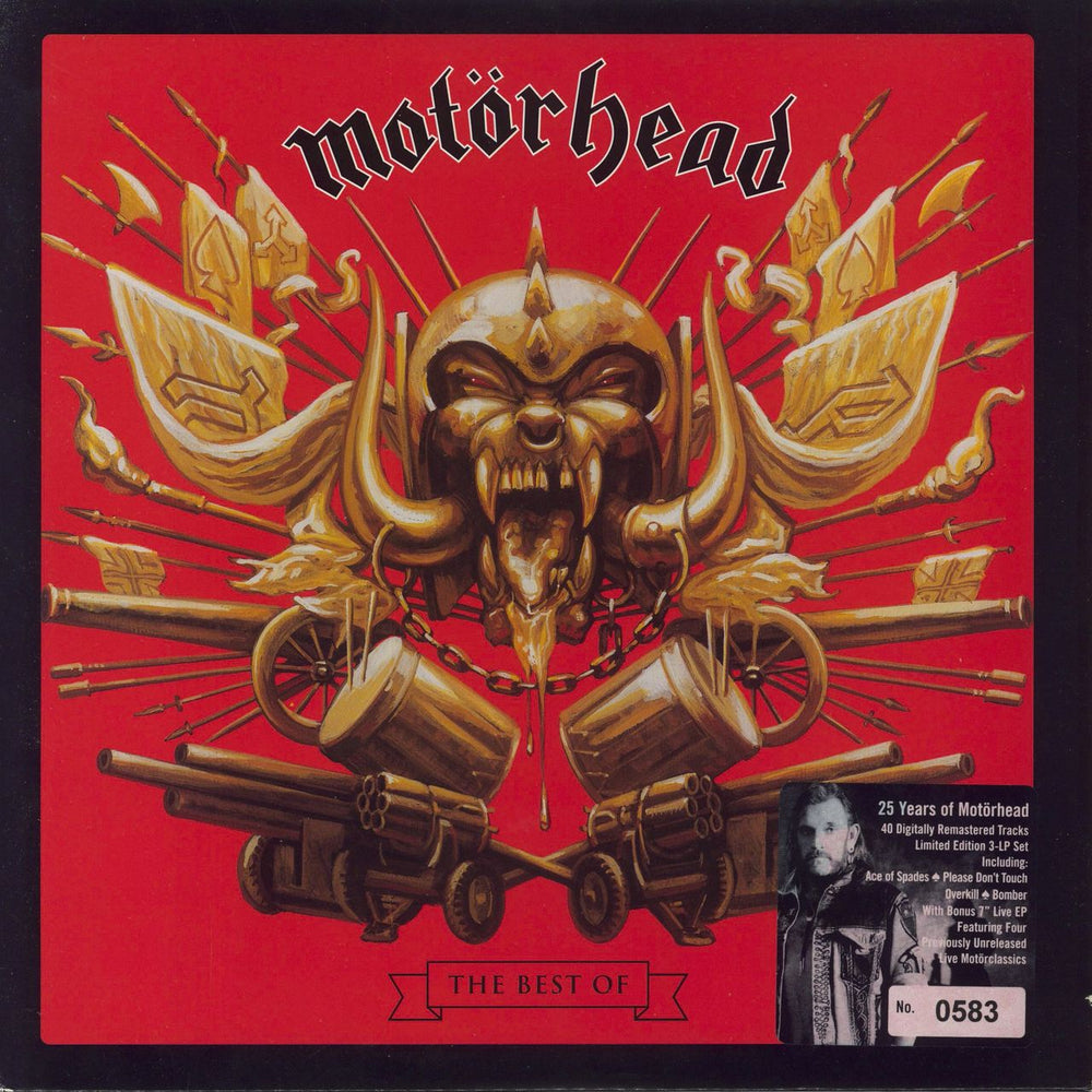 Motorhead The Best Of Motorhead UK 3-LP vinyl record set (Triple LP Album) MISLP002