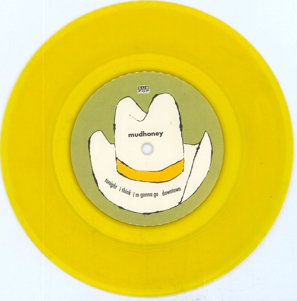 Mudhoney Tonight I Think I'm Gonna Go Downtown - Yellow vinyl German 7" vinyl single (7 inch record / 45) MUD07TO183289