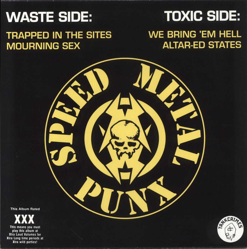 Municipal Waste Toxic Waste - Yellow with Blue Splatter Vinyl US 12" vinyl single (12 inch record / Maxi-single)