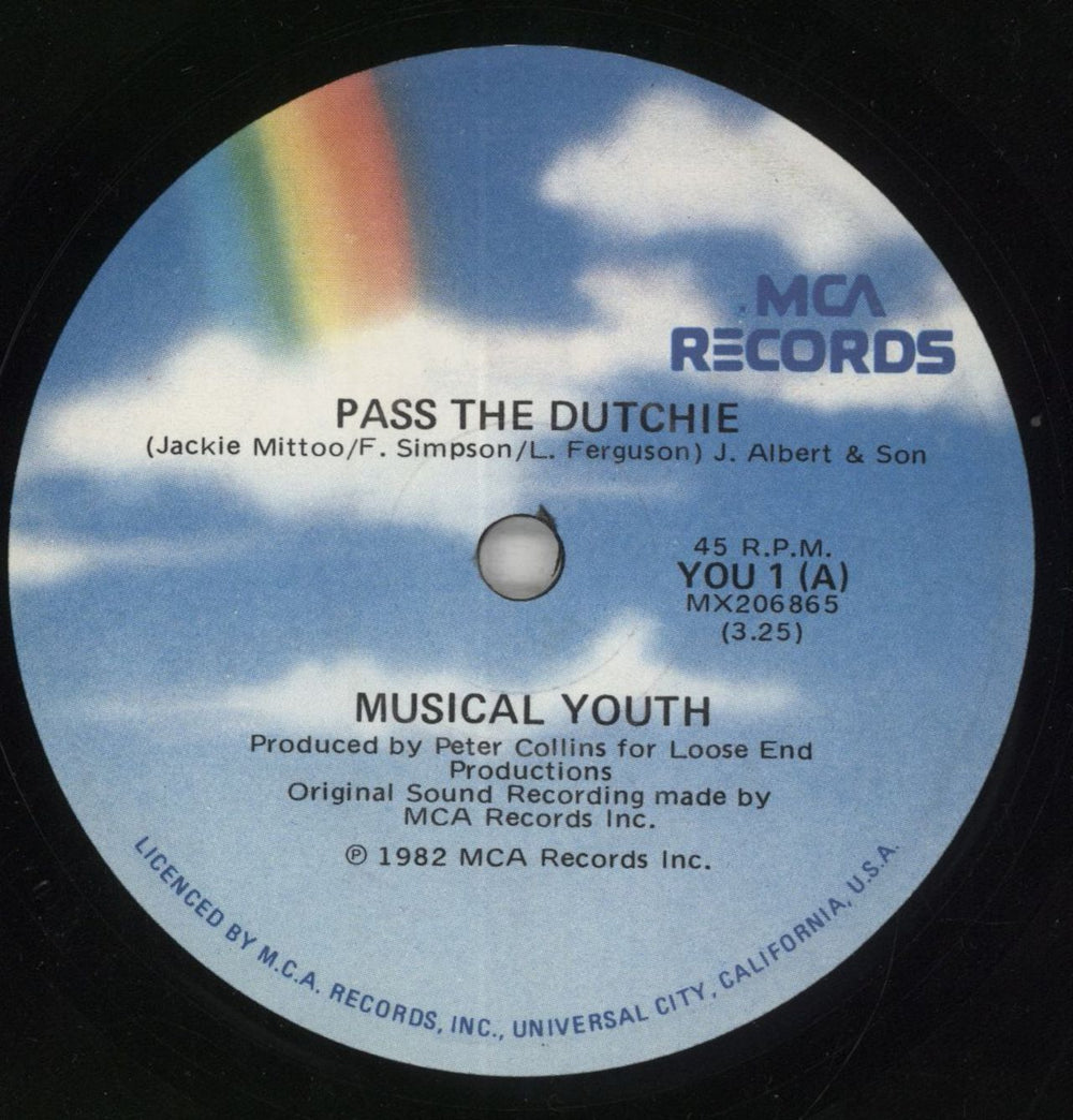 Musical Youth Pass The Dutchie UK 7" vinyl single (7 inch record / 45) MYU07PA400059