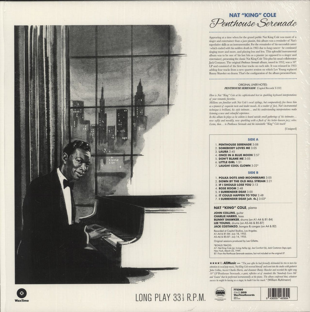Nat King Cole Penthouse Serenade - 180gm Vinyl - Shrink UK vinyl LP album (LP record) 8436559465694