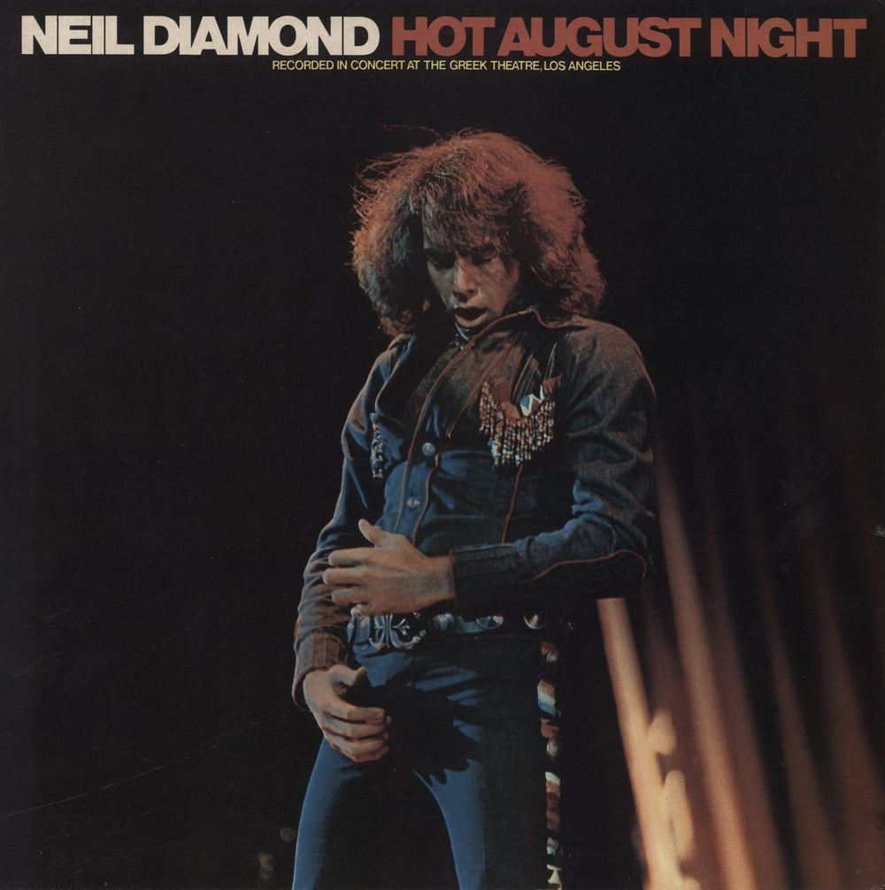 Neil Diamond Hot August Night UK 2-LP vinyl record set (Double LP Album) MCSP255